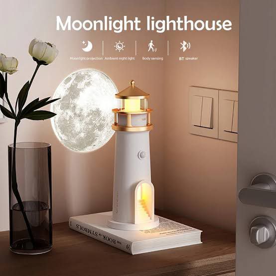 Lighthouse Moon Projection Night Light