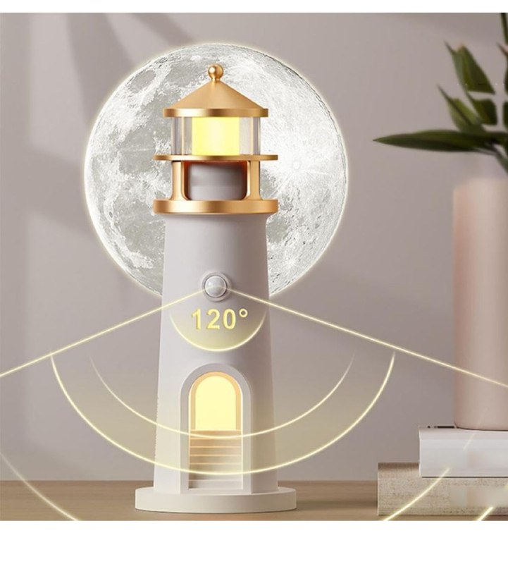 Lighthouse Moon Projection Night Light
