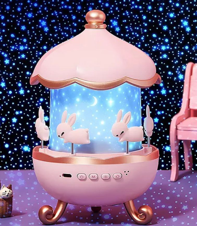 Bunny Carousel Projection Night Light