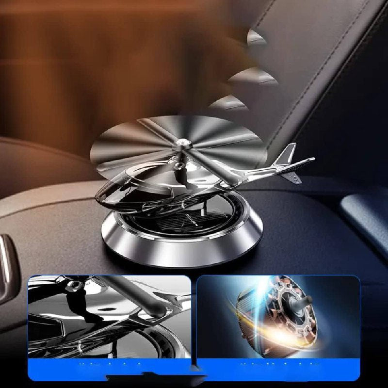 Solar Powered Rotating Helicopter Car Air Freshener